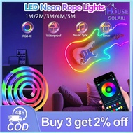 [S·H] RGB Neon LED Strip, 1-5M, IP67 Waterproof, USB/Tuya App Control for Home Decor PH
