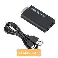 ZHAGUMT366HT Converter, PS2 to HDMI Game to HDMI Adapter, Plug and Play 3.5mm Audio Output 480i/480p