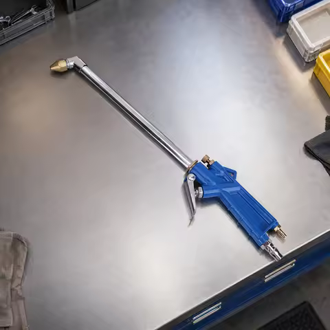 Adjustable Air Pressure Blow Dust Gun Pneumatic Wash Gun 109cm Flexible Hose Engine Oil Cleaner EU