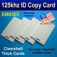 ID Copy Card Thick 125khz EM4305 Writable Write Rewrite Duplicate Clone Blank Empty for EM4100 Dupli