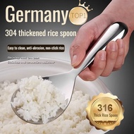 💕316 Stainless Steel Non-Stick Rice Spoon Household Rice Spoon Anti-Scalding Non-Stick Rice Spoon La