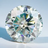 0.5-3 carat round eight hearts and eight arrows light green moissanite for jewellery