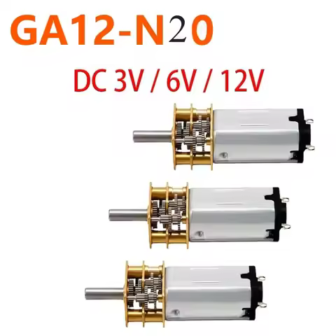 1pc GA12-N20 DC 3V 6V 12V Micro Metal Gear Motor Gear Wheel 15RPM 30RPM 50RPM 60RPM 100RPM 150RPM 20