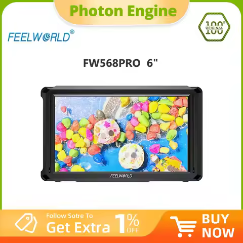 FEELWORLD FW568PRO 6" IPS FHD Screen Camera Field Monitor 3D LUT 1920x1080P 1200nit 4K HDMI-compatib