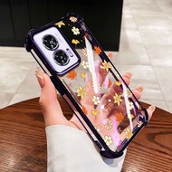 VRQR for Motorola Moto G85 Edge 50 60 Fusion 5G Edge 60S 60 5G Fallen Leaf Shockproof Transparent Ph