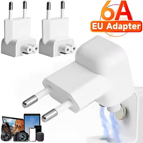 3-1Pcs Mini EU Adapter Travel Converter Charger Power Adapters for IPad 10W 12W MacBook Pro 45W 85W 