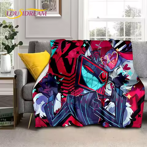 2025 H-Hazbin Hotel Charlie Cartoon Soft Blanket,Soft Throw Blanket for Home Bedroom Bed Sofa Picnic