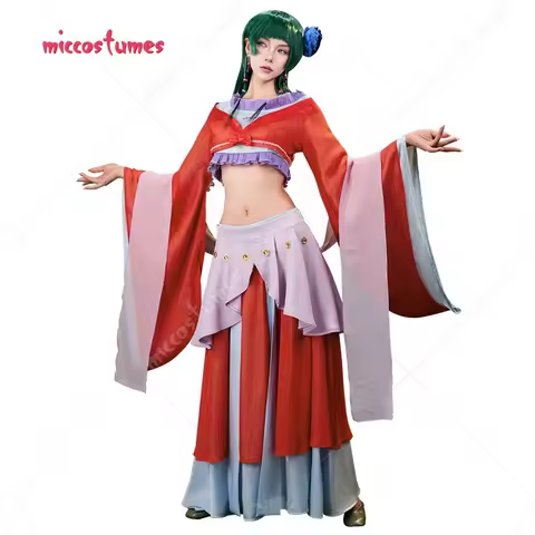 Miccostumes Women's Maomao Dance Dress Cosplay Costume Dress Top and Long Skirt with Short Skirt Hal