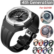 4rd Customized For  GA 2100 GA 2110 Watchband Rubber Metal Bezel Four Generation Frame Replacement A
