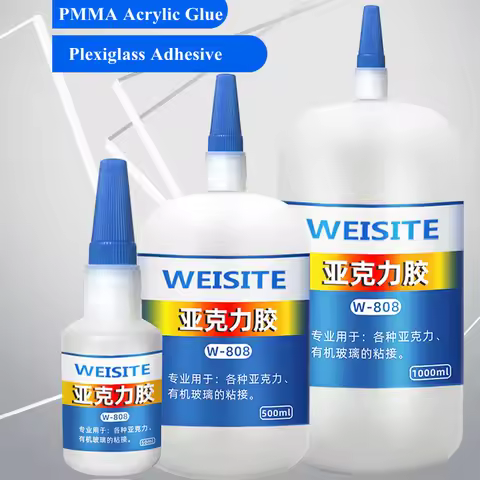 50ml 500ml 1000ml PMMA Acrylic Glue Rapid Curing Plexiglass Adhesive For Acrylic Pipe Plate Aquarium