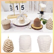 Silica Gel Gypsum Mold White Aromatherapy Candle Mold 7.7cm For  Pendant Candle