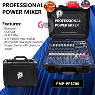 PRONIC Ampaudio Professional Power Mixer PMP-PP8700 8 Channel High Professional Amplifier 700Wx2 wit