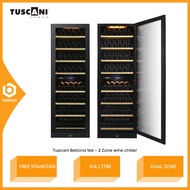 Tuscani Freestanding Wine Cooler Dual zone 416L 151 Bottle BELLONA166 ( 2 ZONE ) / BELLONA110-2ZONE 