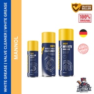 MANNOL 8121 WHITE GREASE 450ML | 7901 CHAIN LUBE 200ML | 9873 INTAKE VALVE CLEANER 400ML