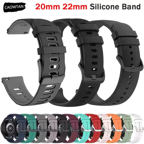 20 22mm Silicone Strap For Garmin Venu 3 Band Forerunner 265 255 245 165 Music Vivoactive 4 Bracelet