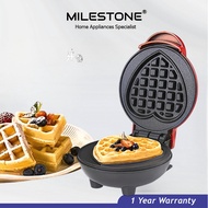 Milestone  Mini Maker for Individual Waffles, Hash Browns, Keto Chaffles with Easy to Clean, Non-Sti