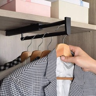 【 LCG5】-Telescopic Clothes Rod Closet Pants Rack Top Mounted Vertical Pull-Out Wardrobe Crossbar Han