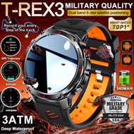 2025 New T-Rex 3 Military Smart Watch Men GPS Trajectory Compass Sport Tracker Anti-falling screen W