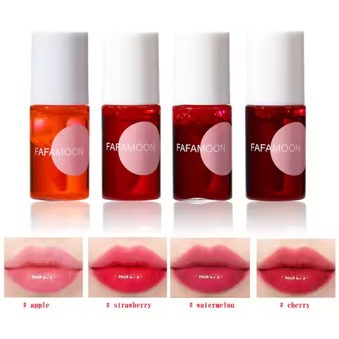 Fruity Lip Tint Water Gloss Tint, Moisturizing Waterproof Liquid Lipstick, Non-Stick, High Pigment, 