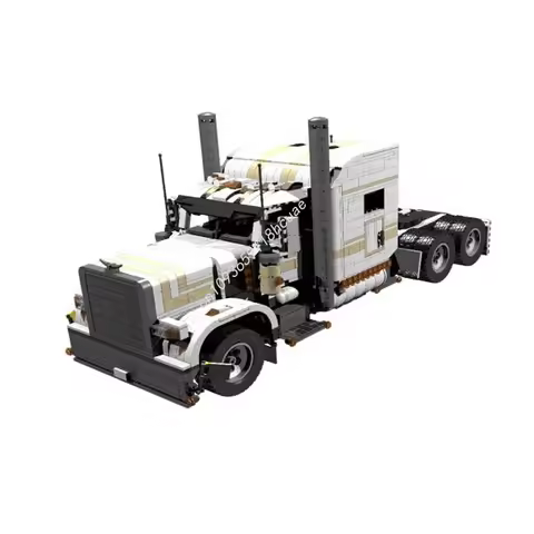 2085PCS MOC Transporter Peterbilt 389 With Ultra Sleeper Technology Model Building Blocks Stacking B
