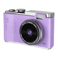 4K CCD 8X Digital Zoom Digital Camera for Student Compact Digital Photography Camera 180°Flip Screen