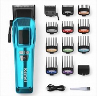 Kemei รุ่น km2796 ปัตตาเลี่ยนตัดผม ไร้สาย แถมต้วรองตัด 10ขนาด แรง9000รอบ ระดับมืออาชีพ