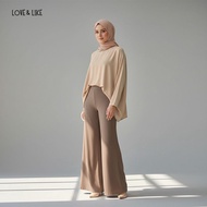 Scuba Bootcut Long Women Pant Seluar Perempuan (Fit up to 100kg)