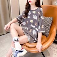 Buy 1 free 1 t-shirt women 2021 summer new style Korean style loose large size women's fat mm long t