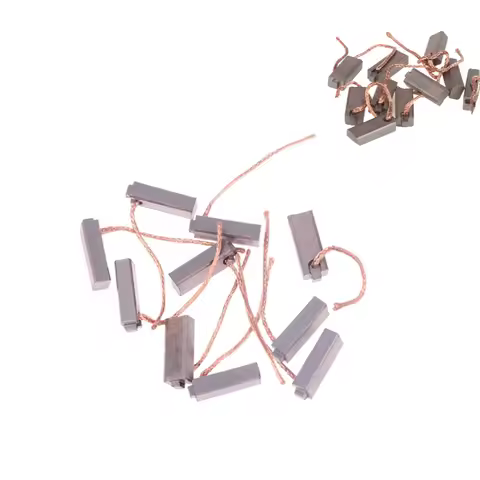 High Quality 10Pcs 5*7*19mm Copper Electric Generator Carbon Brushes Car Alternator Power Tools Car 