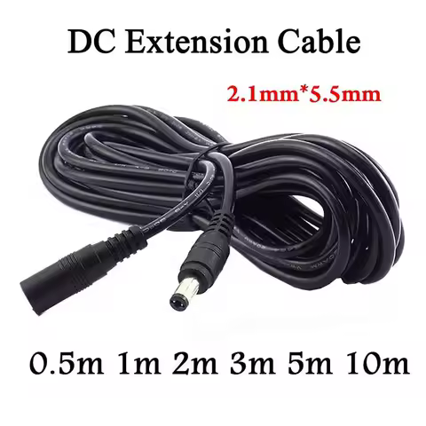 DC 12V Extension Power Cable 2.1mm*5.5mm Extend Electrical Wire 0.5m 1m 2m 3m 5m 10m Power Cord For 
