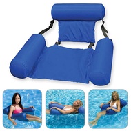 ISBASE Floating Water Bed Hammock Float Lounger Floating Water Toys Inflatable Floating Chair Swimming Pool Foldable Inflatable Hammock
