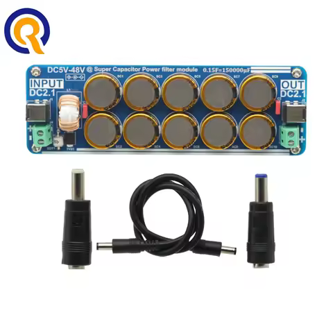 5V-48V 10A Supercapacitor Filter Board Linear Switching Power Supply for Raspberry Pi Headphone Ampl