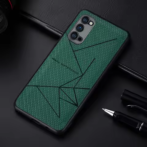 Classic style popular Silicone Fashion Stripes Case For OPPO Reno 4 Pro A72 5G leather Case For OPPO