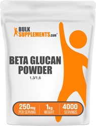 BulkSupplements.com Beta Glucan Powder (1,3/1,6) - Beta Glucan Supplements - Fiber Supplement - Beta