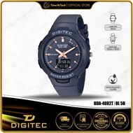 TERBARU DIGITEC BDA 4082 T BL-5B Jam Tangan Wanita Sport Dual Time NAVY GREY