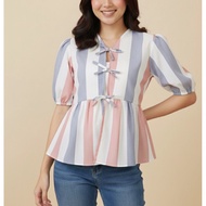 Coquette Striped Women's Blouse Top