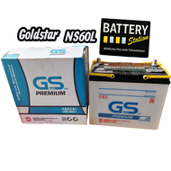 Aki GS Gold Star Premium  NS60l 46B24L 12Volt 45ah mobil datsun go+ honda city travela  gs basah ns6