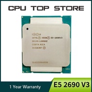 ใช้ Intel E5ประมวลผล2690 V3 SR1XN 2.6Ghz 12 Core 30MB เต้ารับแอลจีเอ2011-3 Xeon CPU CPD
