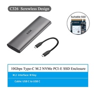 SSK กล่องใส่ SSD M.2 SSD NVME Enclosure USB 3.2 Gen2 10Gbps NVME PCIE SSD Case 2242 2260 2280