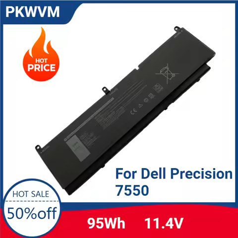 New High-quality PKWVM 11.4V 68Wh 95Wh Laptop Battery for Dell Precision 7550 7560 7750 7760 PKWVM C