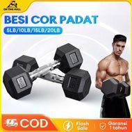 On TimeMini Dumbbell 5KG 10KG Anti-slip Mini Barbell Iron Dumbbell/ Gym Dumbbell