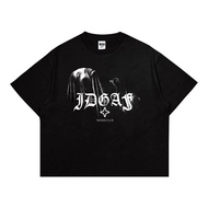BOXY FIT TEE DISTRO T-SHIRT FOR MEN AND WOMEN OVERSIZE COTTON COMBAD 24S IDGAF BLACK