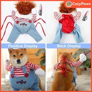 In Stock XS-XL Halloween Pet Costume, Chucky Theme, Dog & Cat Outfit, For Halloween Parties