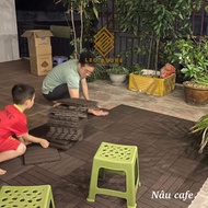 [PRODUCTION FACTORY] 1 high-quality wood-imitation plastic floor mat, balcony, terrace, swimming poo