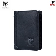 BULLCAPTAIN RFIDกระเป๋าใส่บัตรหนังกันขโมยสำหรับผู้ชาย