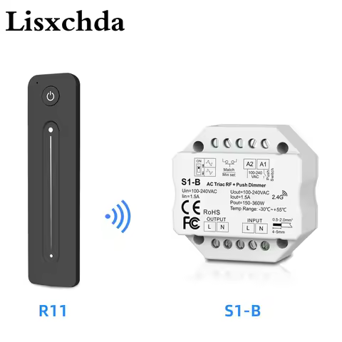 LED Dimmer 220V 230V Wireless Remote Control S1-B AC Triac RF Switch Push Dimmer 2.4G Touch Dimer fo