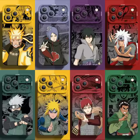 3D Naruto Minato Kakashi Phone Case for iPhone 11 12 13 14 15 16 17 Pro Max Plus Sasuke Jiraiya Guy 