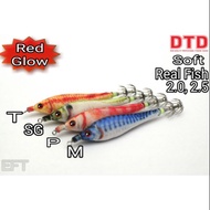DTD SQUID JIGS SOFT (REAL FISH) Candat Sotong Lembut Saiz 1.5, 2.0 & 2.5