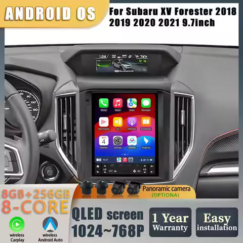 9.7" Car Radio Multimedia GPS For Subaru XV Forester 2018 2019 2020 2021 BT CarPlay Navigation Head 
