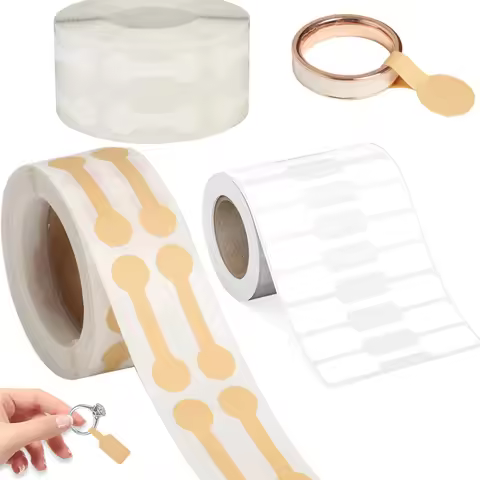 500pcs Paper Self Adhesive Ring Price Tags Stickers Blank Bracelet Price Labels Necklace Display Diy